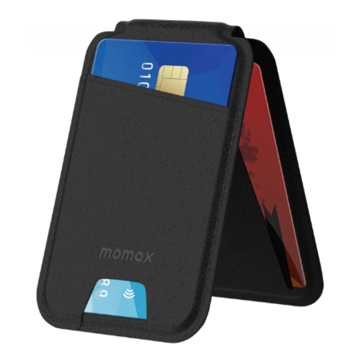 Momax 1-Wallet 磁吸卡片套支架 (黑色)